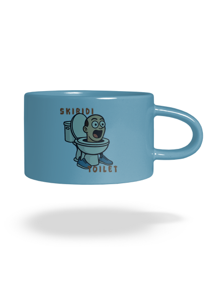 Skibidi Toilet hrnek makronka Blue Macaron