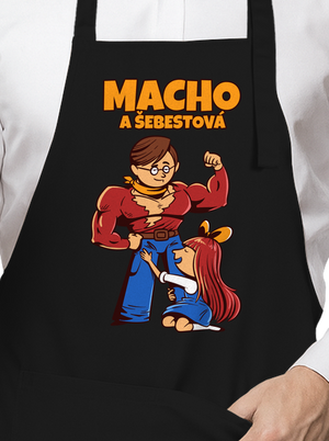Macho a Šebestová zástěra Black