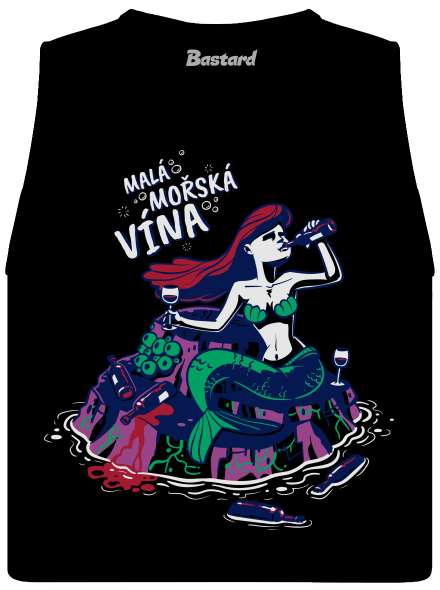 Malá mořská vína dámské tílko volné Black