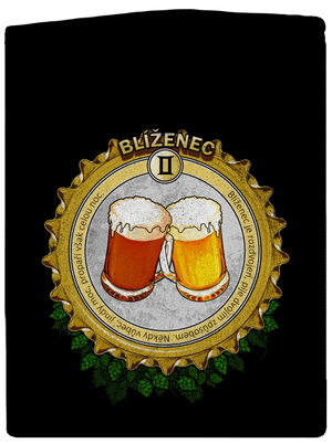 Pivní horoskop: Blíženec dámská mikina na zip Black