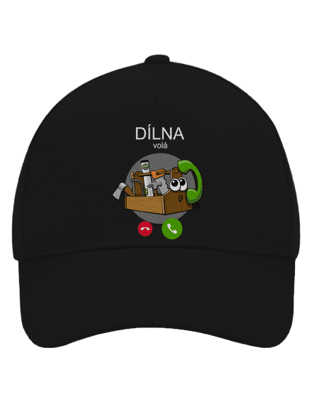 Dílna volá kšiltovka baseballka Black