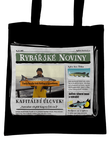 Rybářské noviny taška Black