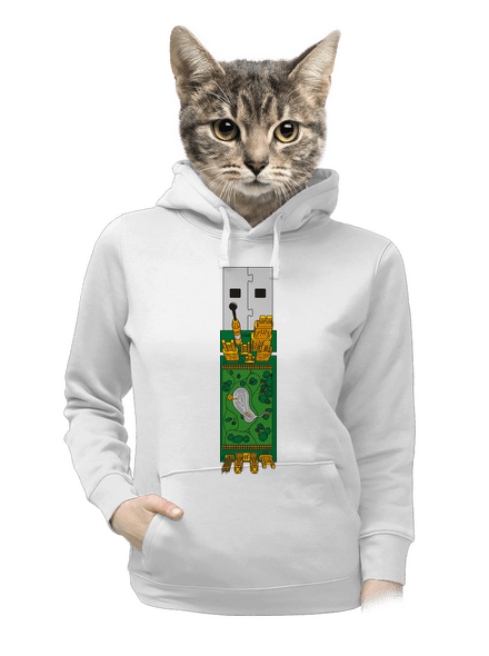 USB city dámská mikina klokanka White