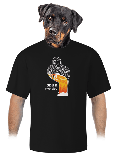 Pivopád unisex tričko oversized Black