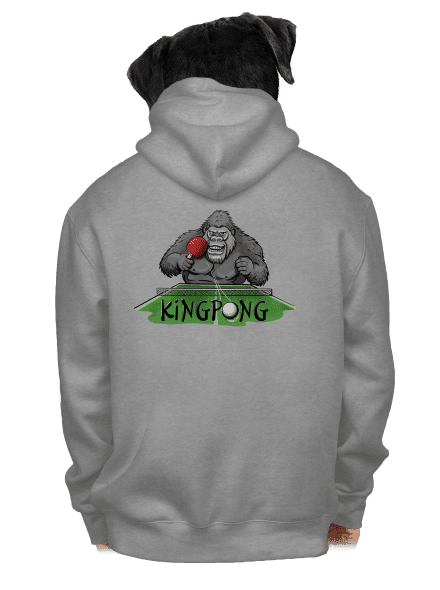 King pong pánská mikina na zip Light Melange