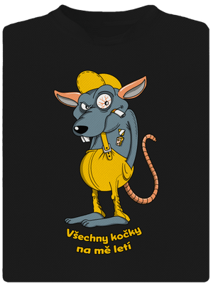 Myšák Casanova pánské sportovní tričko Black