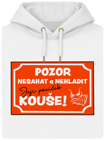 Pozor, nesahat unisex mikina premium Snowwhite