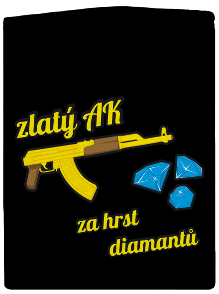 Zlatý AK dámská mikina na zip Black