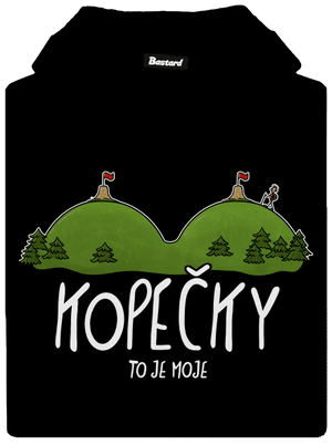 Kopečky pánská mikina klokanka Black