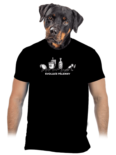 Evoluce pálenky pánské tričko Black