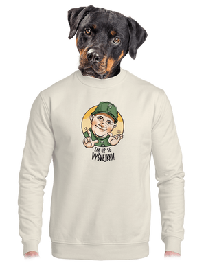 unisex mikina bez kapuce