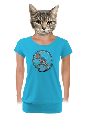 Cyklistický horoskop: Kozoroh dámské tričko s lemem Blue Atol