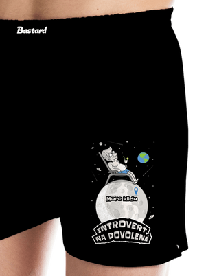 Introvert na dovolené pánské trenky Black
