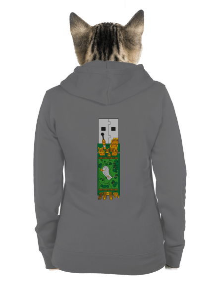 USB city dámská mikina na zip Steel Gray