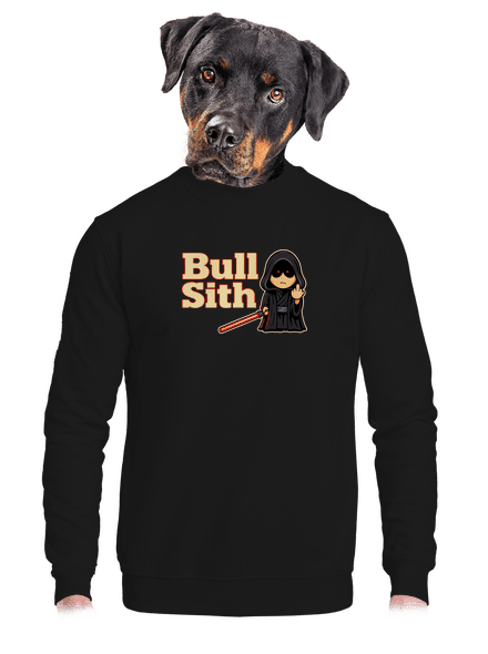 Bull sith unisex mikina bez kapuce Black