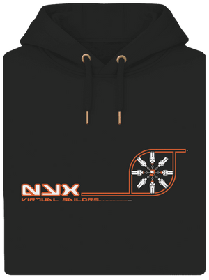 NYX Virtual Sailors unisex mikina premium Dark Black