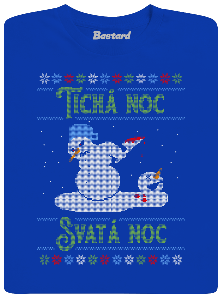 Vánoční koleda pánské dlouhý rukáv Royal Blue