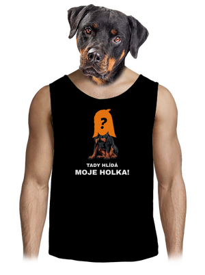 Tady hlídám já pánské tílko Black