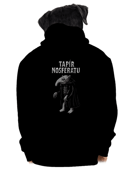 Tapír Nosferatu pánská mikina na zip Black