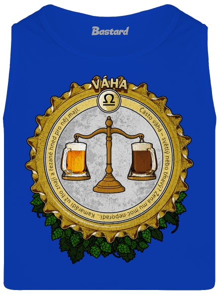 Pivní horoskop: Váha pánské tílko Royal Blue