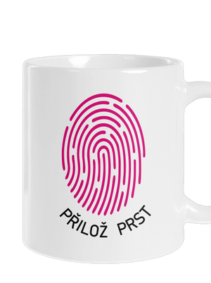 Přilož prst klasický hrnek White