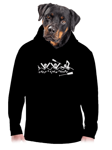 Party v plném proudu pánská mikina klokanka Black