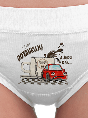 Dotankuju a jedu dámské kalhotky White