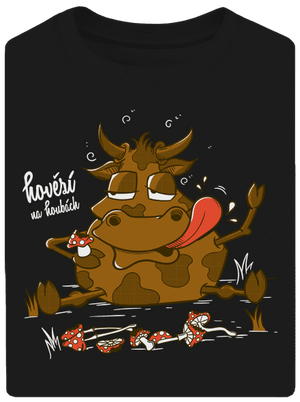 Hovězí na houbách unisex tričko oversized Black