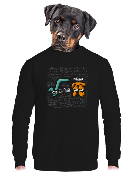 Pí, čus! unisex mikina bez kapuce Black