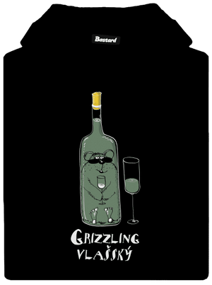 Grizzling Vlašský pánská mikina klokanka Black