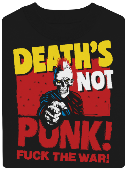 Death's not punk unisex mikina bez kapuce Black