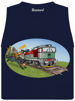 Šotouš na lovu dámské tílko volné Navy