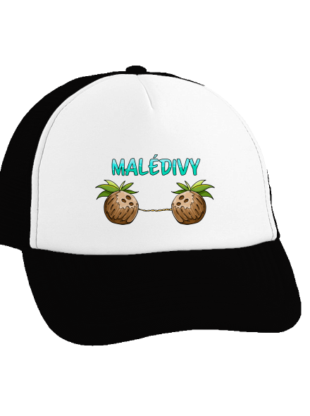 Malédivy kšiltovka truckerka Black cap
