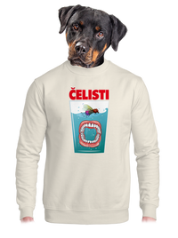 unisex mikina bez kapuce