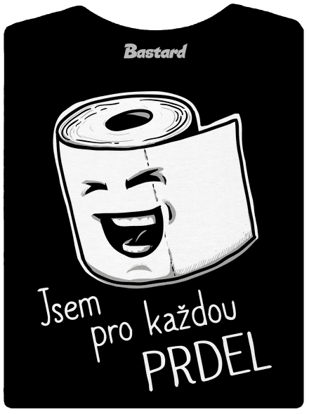 Prdel dámské tričko s lemem Black