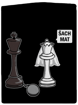 Šach mat dámská mikina na zip Black