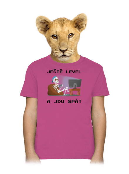 Ještě level dětské tričko Fuchsia