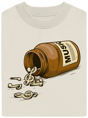 Music Pills unisex mikina bez kapuce Off White