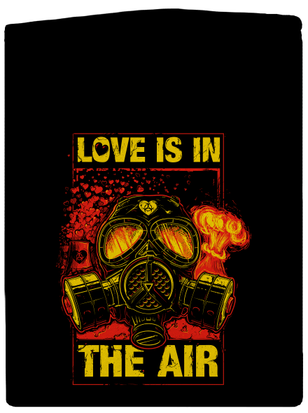 Love is in the Air pánská mikina na zip Black