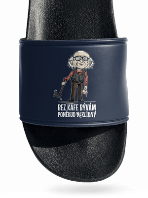 Neklidný bez kafe pantofle Navy