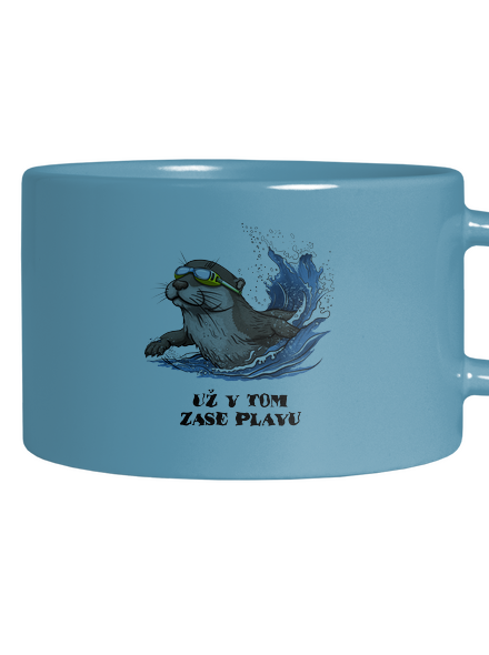 Už v tom zase plavu hrnek makronka Blue Macaron
