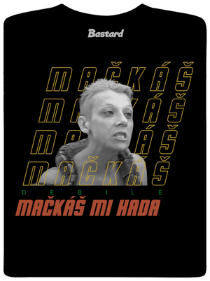 B18: Mačkáš mi hada pánské tričko Black