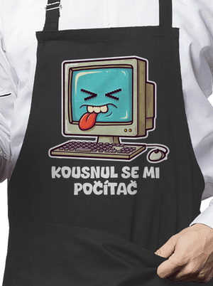 Kousnul se mi počítač zástěra Dark Grey