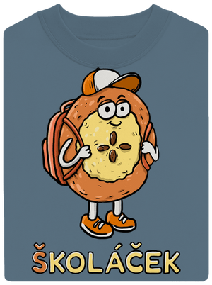 Školáček unisex mikina bez kapuce Nordic Blue