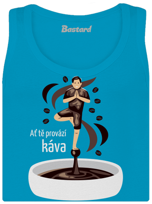 Káva provází dámské tílko klasické Blue Atol