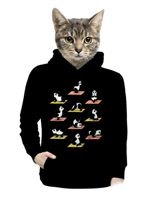 Pandí jóga dámská mikina klokanka Black