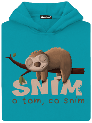 Sním o tom, co sním dětská mikina klokanka Hawaiian Blue