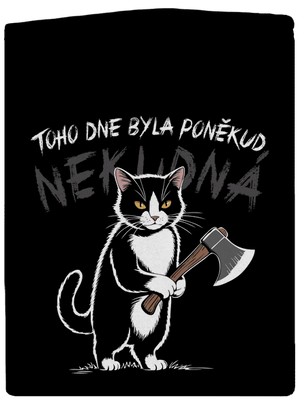 Neklidná kočka pánská mikina na zip Black