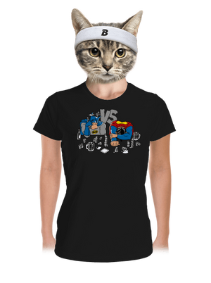 Souboj superhrdinů dámské sportovní tričko Black