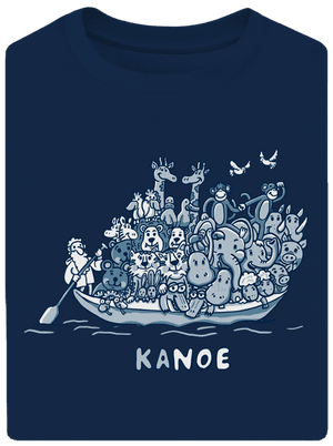 Noemova archa unisex tričko oversized Midnight Blue